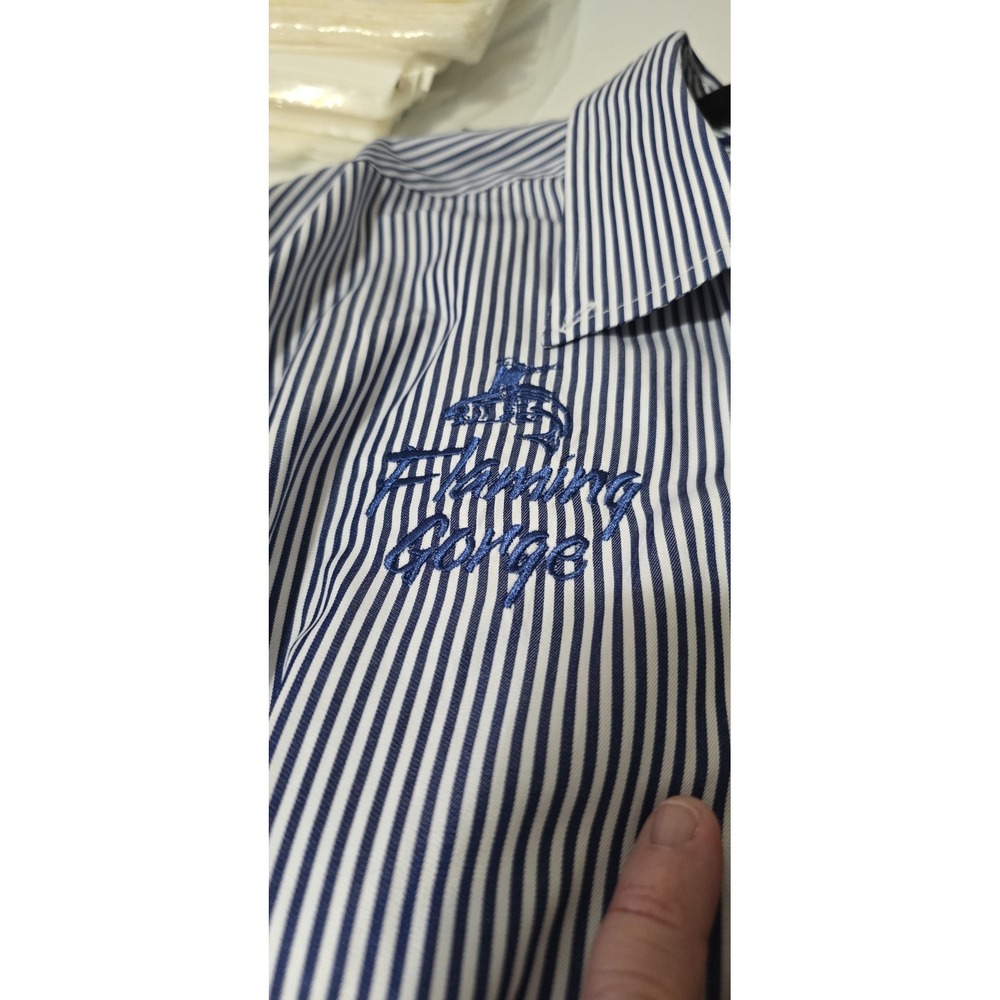 Cinch Shirt Mens L Blue Western Button‎ Down Cowboy Rodeo Striped - Picture 6 of 9